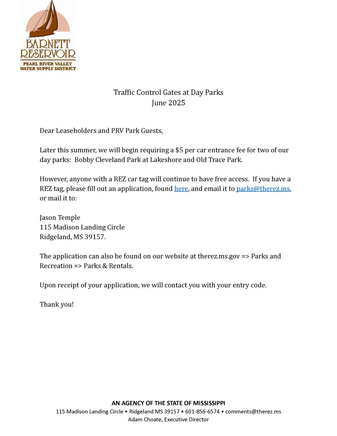 Traffic Control Gates At The Parks Coming Soon